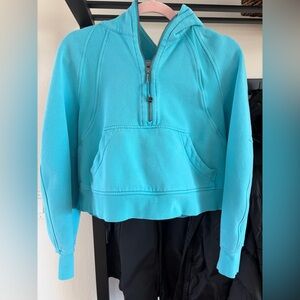 SOLD - Lululemon Light Blue Half-Zip Scuba Hoodie Sweatshirt XS/S
